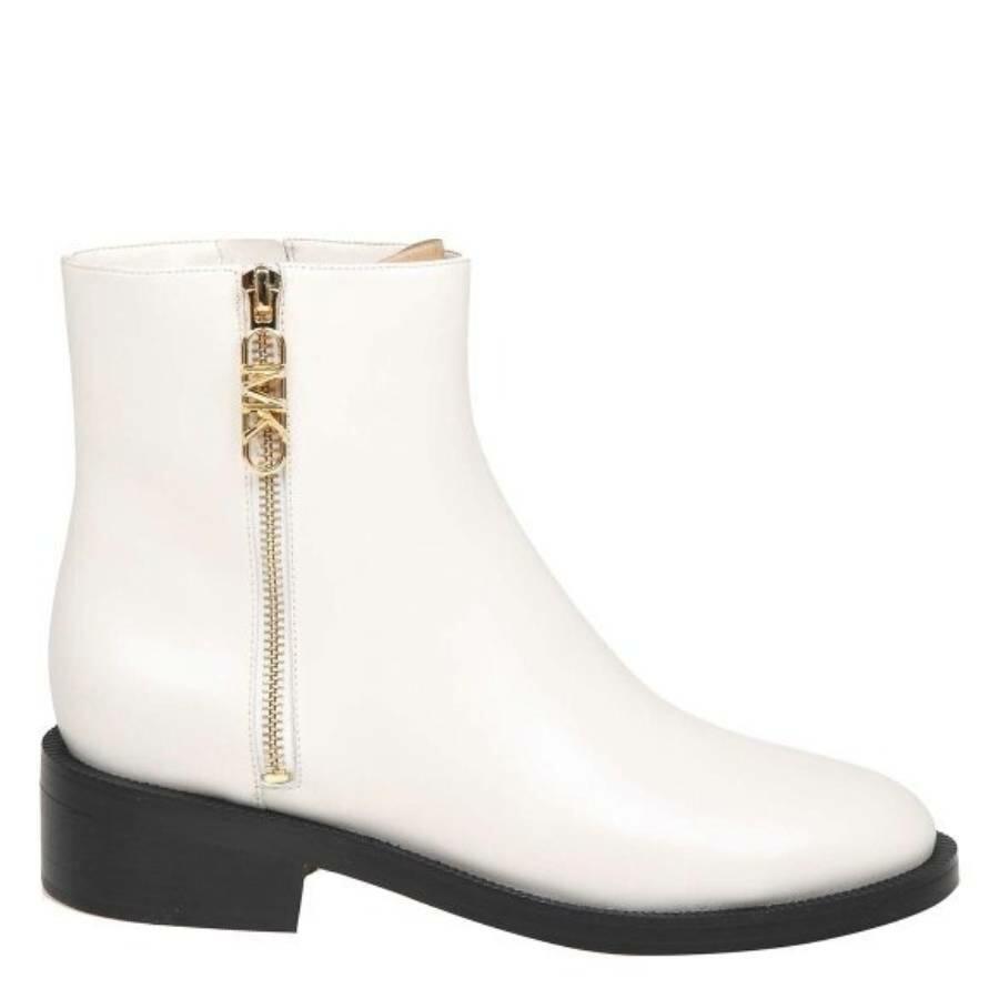 Michael Kors Cream Regan Leather Ankle Boots Cover