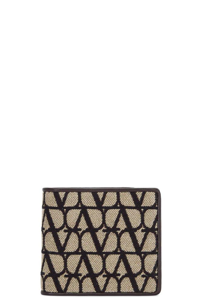 Valentino Garavani Billfold Wallet Coin Purse in Brown Cover