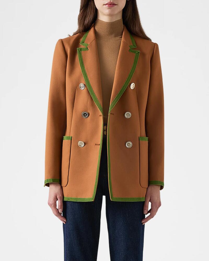 LK Bennett Cordelia Double-Breasted Grosgrain Blazer Cover