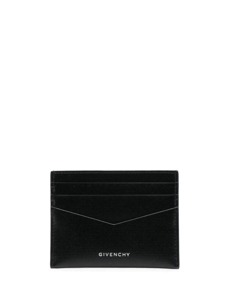 Givenchy logo-print textured-leather wallet - Black Cover