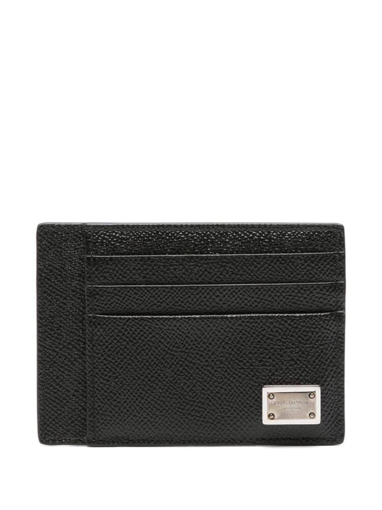 Dolce & Gabbana Dauphine leather card holder - Black Cover