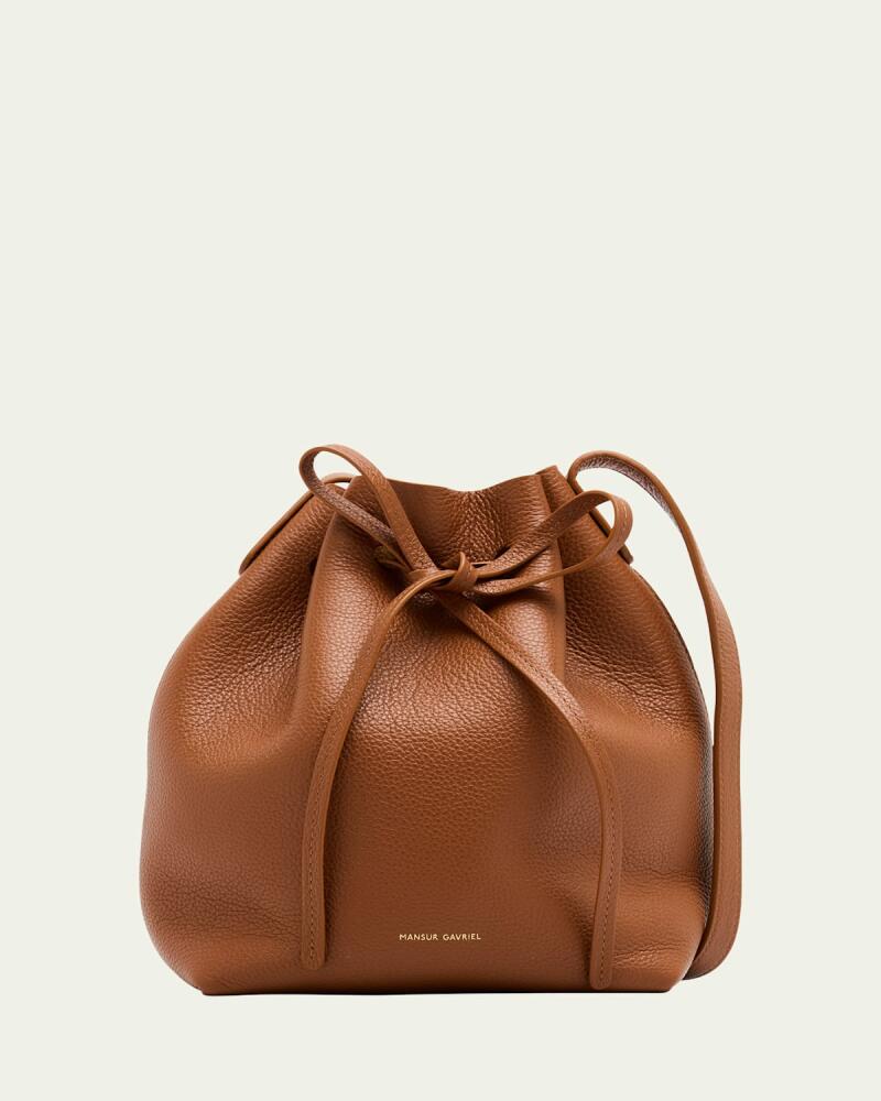 Mansur Gavriel Mini Drawstring Leather Bucket Bag Cover