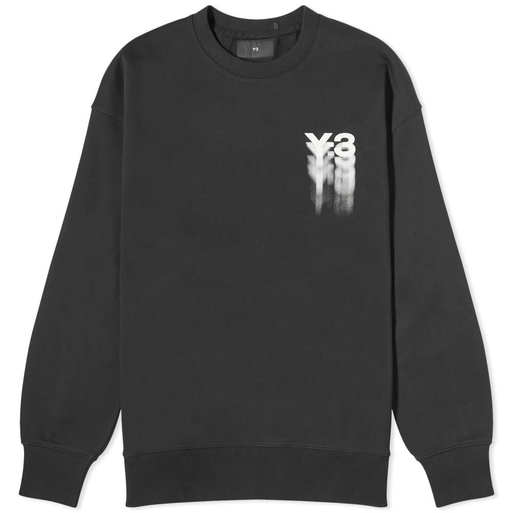 Y-3 Men's Graphics Crew Sweat in Black Cover