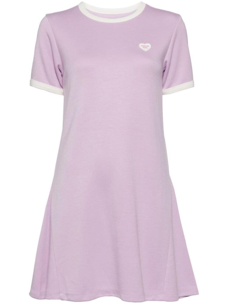 CHOCOOLATE logo-patch T-shirt minidress - Purple Cover