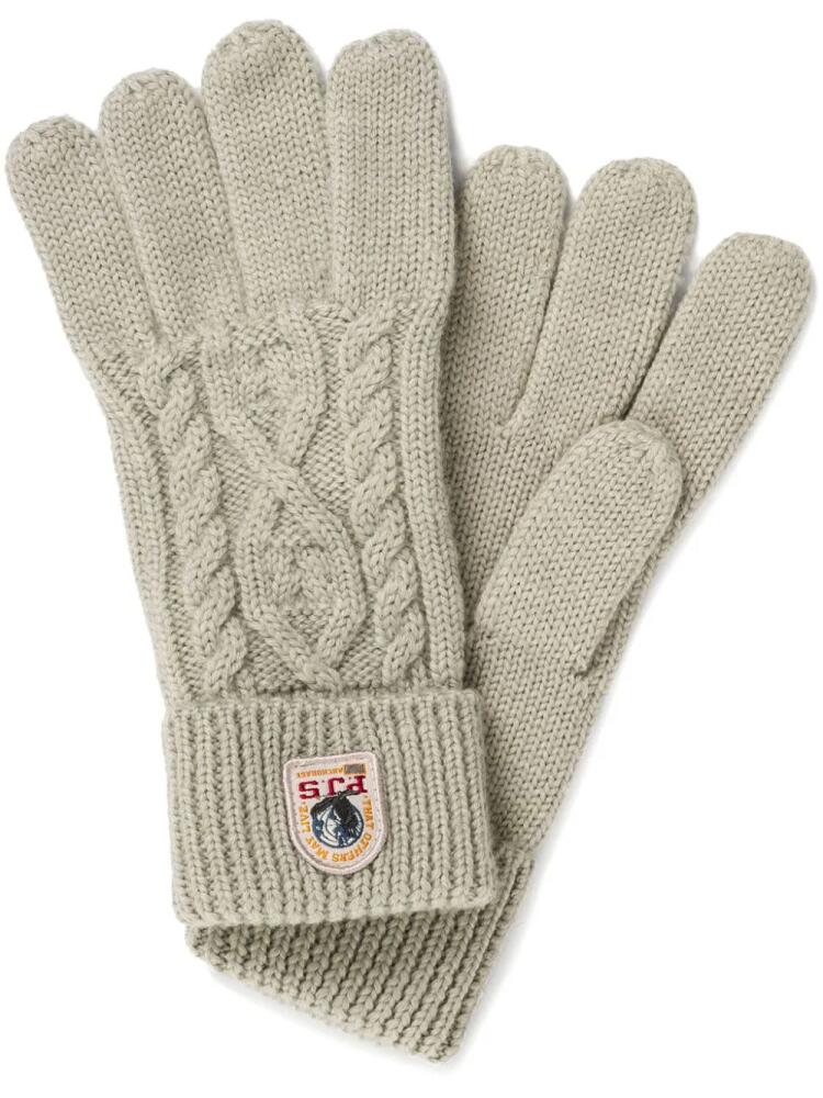 Parajumpers cable-knit wool gloves - Neutrals Cover