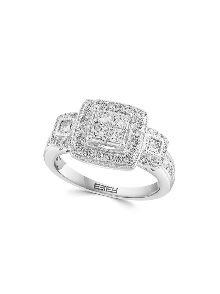 Effy Women's 18K White Gold & 0.98 TCW Diamond Ring Cover