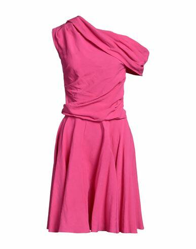 Rochas Woman Midi dress Fuchsia Viscose, Linen Cover