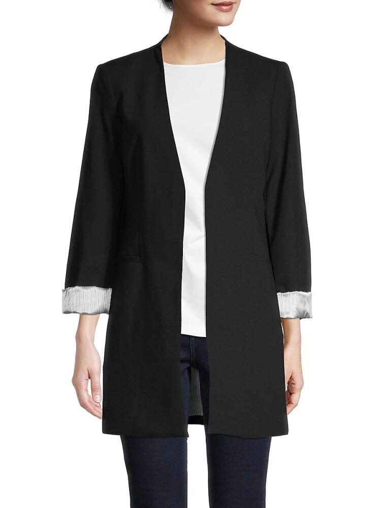 Calvin Klein Women's Oversized Rolled Cuff Blazer - Black Cover