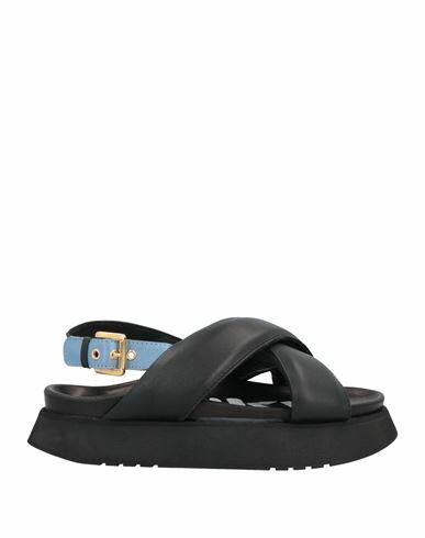 Inuikii Woman Sandals Black Soft Leather Cover