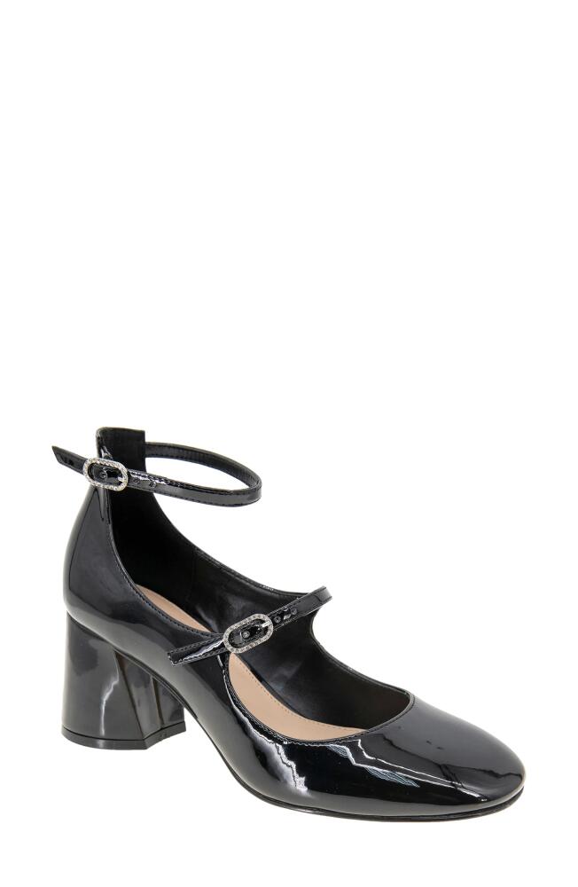 bcbg Maxana Flare Heel Pump in Black Patent Cover