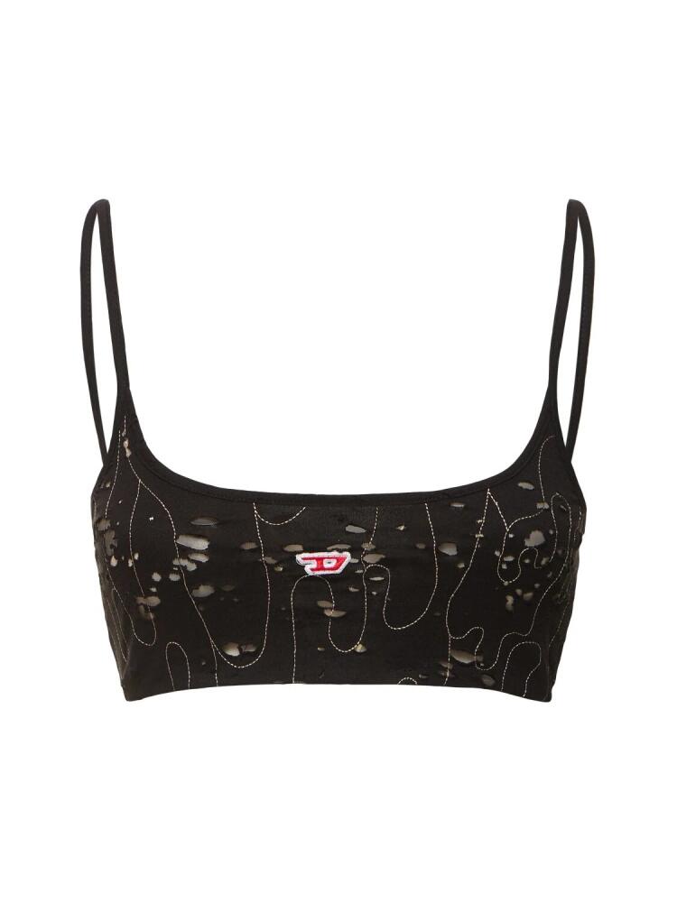 DIESEL Embroidered Tulle Bra Top Cover