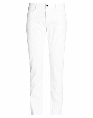 Costume National Man Pants White Cotton, Elastane Cover