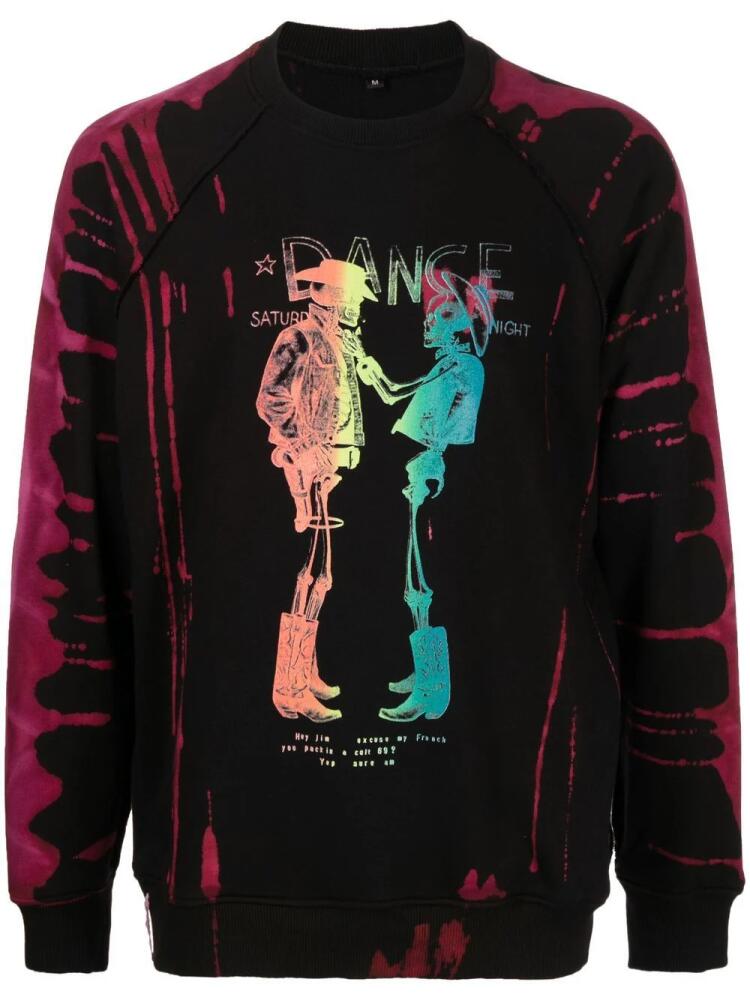 Stain Shade x Hiroshi Fujiwara skeleton-print sweatshirt - Black Cover