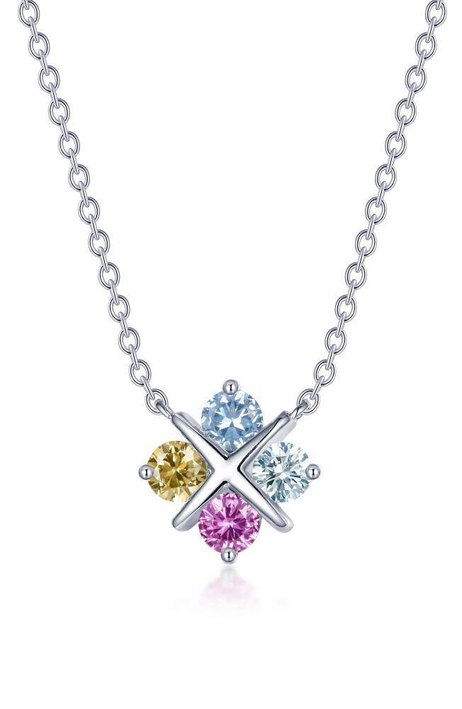 Lafonn Fancy Lab-Grown Sapphire Simple Squad Necklace in Assorted Cover