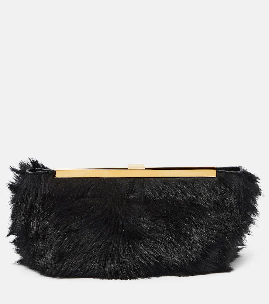 Khaite Aimee shearling clutch Cover