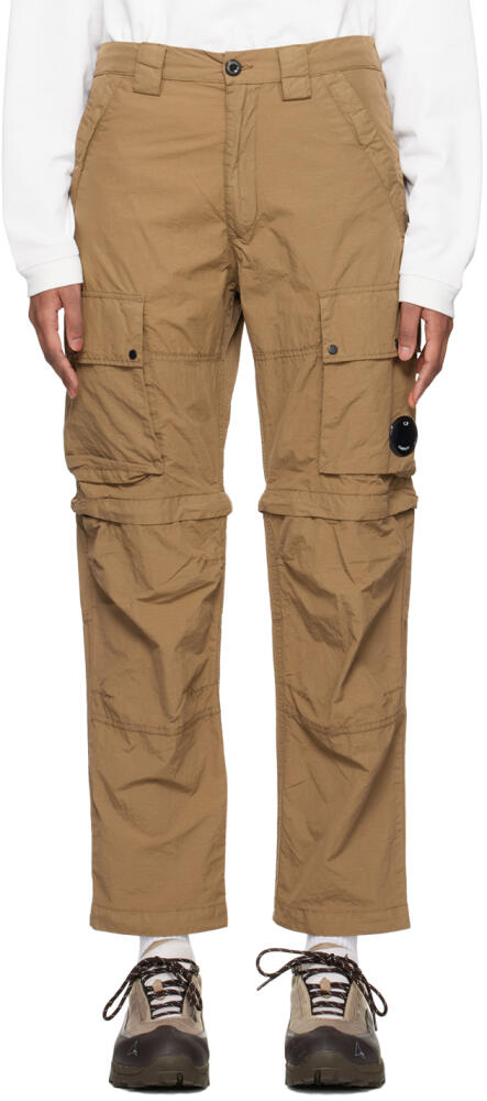 C.P. Company Brown Garment-Dyed Cargo Pants Cover