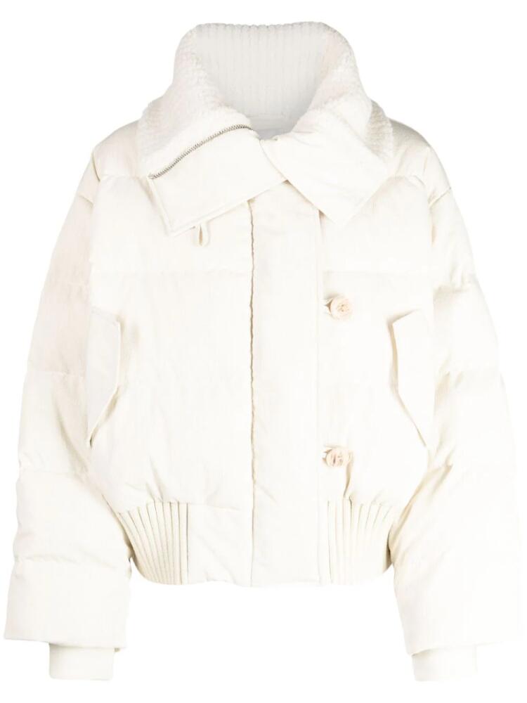 b+ab funnel-neck puffer jacket - Neutrals Cover