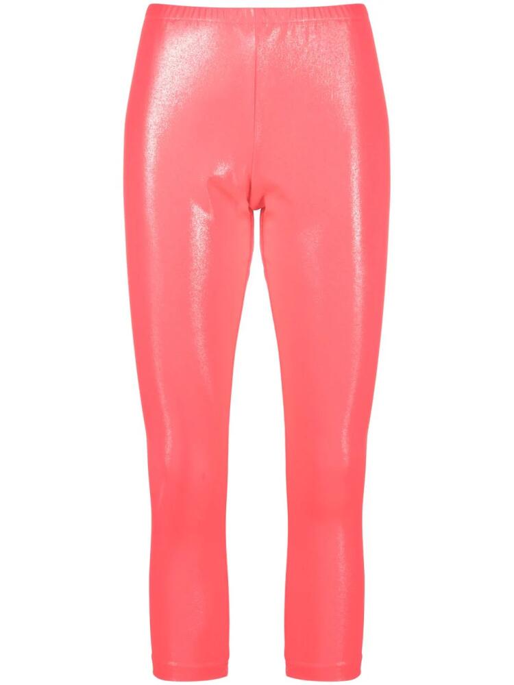 Junya Watanabe high-shine cropped leggings - Pink Cover