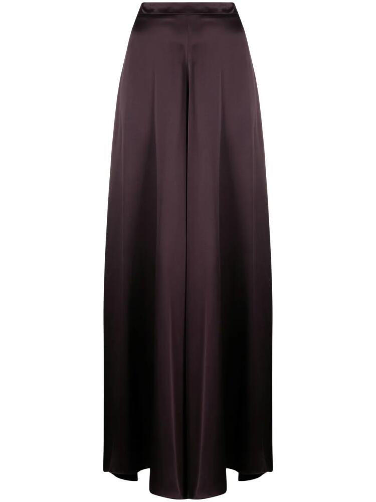 VOZ silk-satin palazzo trousers - Brown Cover