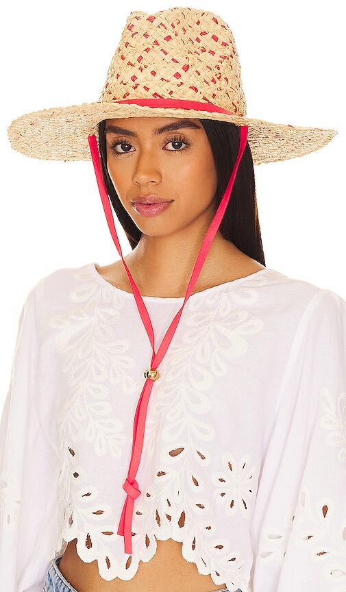 Lele Sadoughi Tina Two-tone Straw Hat in Neutral Cover