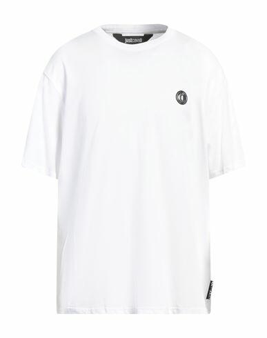 Just Cavalli Man T-shirt White Cotton Cover