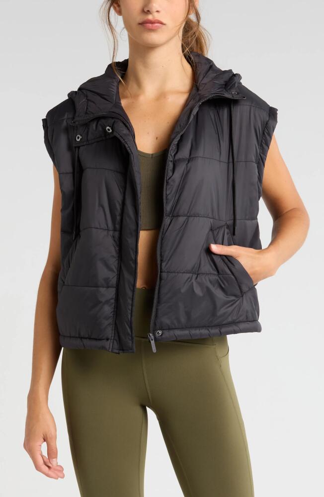 Zella Lightweight Hooded Quilted Vest in Black Cover