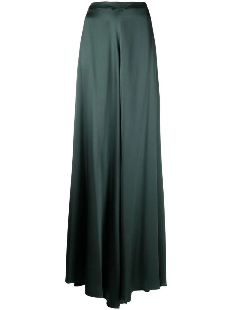 VOZ silk palazzo pants - Green Cover