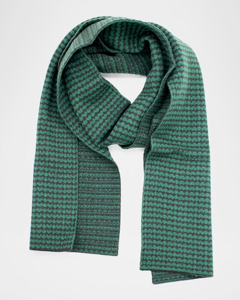 Portolano Men's Jacquard Scarf with Design Cover