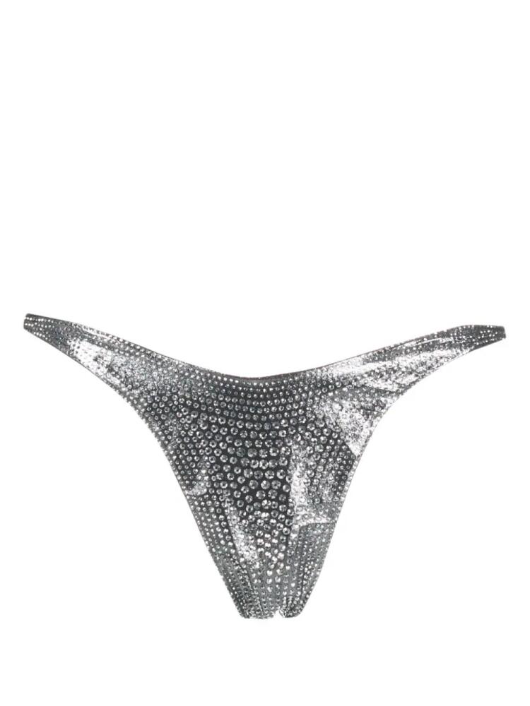 Mugler stud embellished bikini bottoms - Black Cover