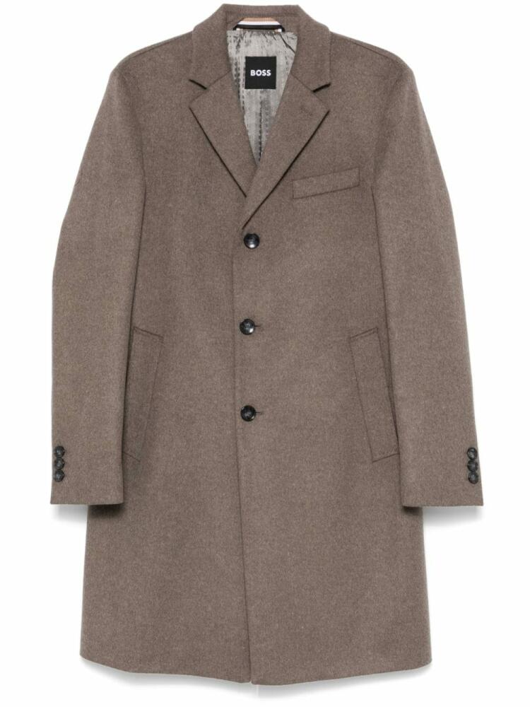 BOSS single-breasted coat - Grey Cover