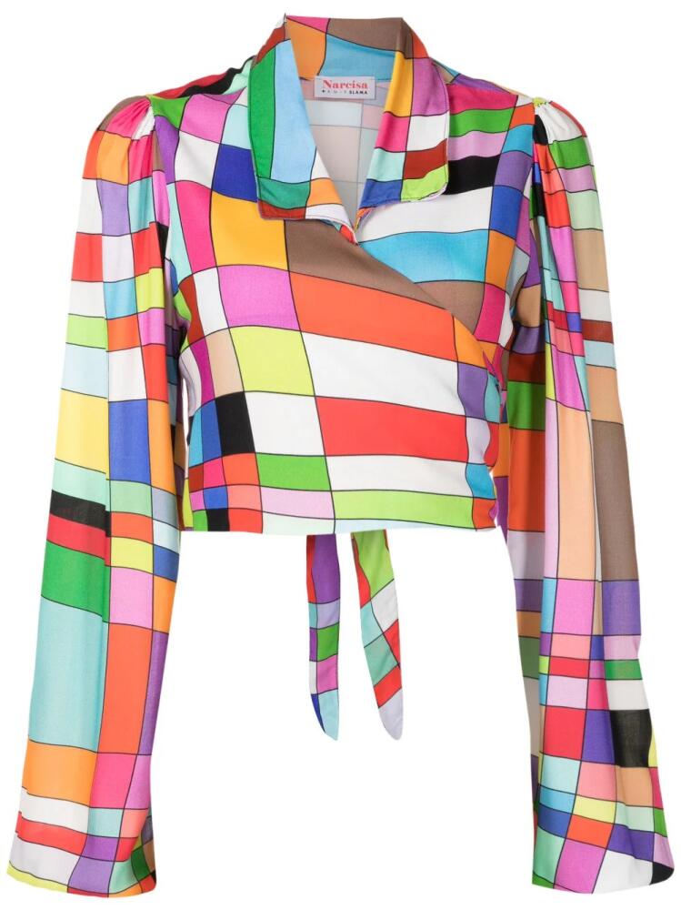 Amir Slama graphic-print spread-collar blouse - Multicolour Cover