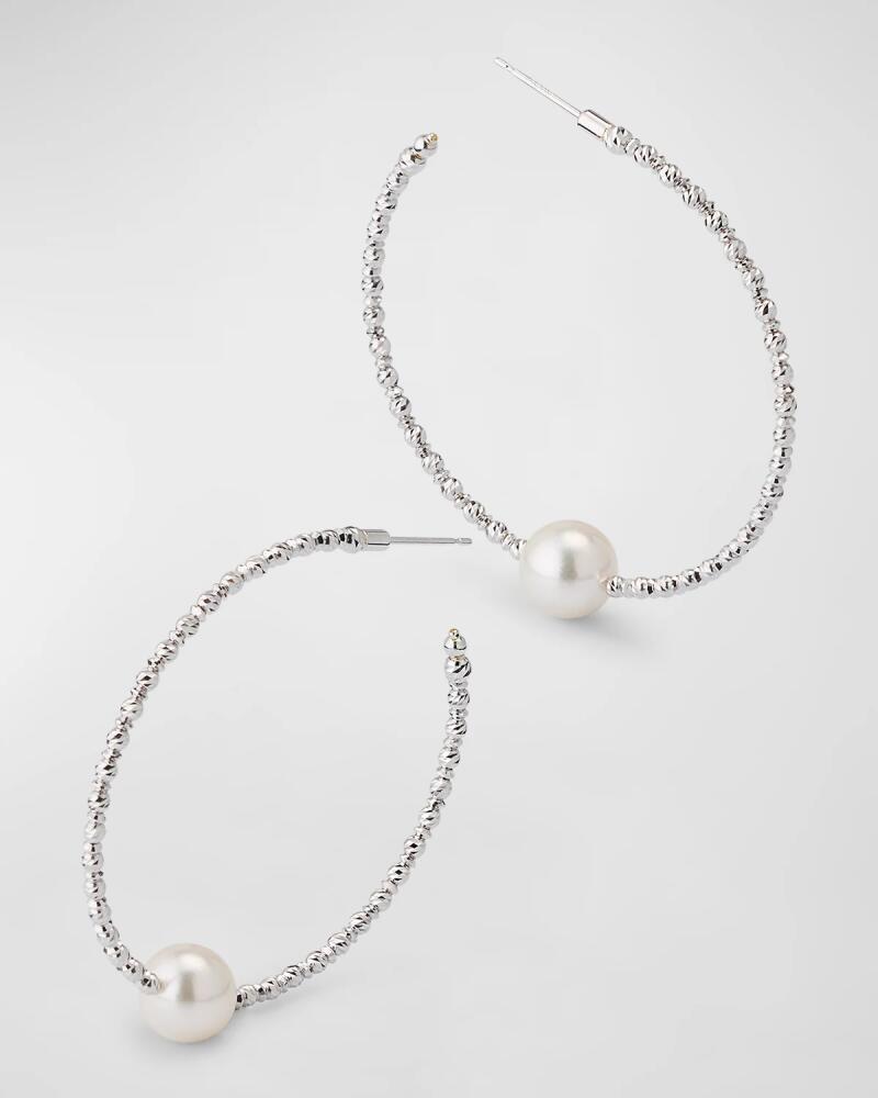 Pearls By Shari Sparkle Bangle Hoop Earrings with Pearls Cover