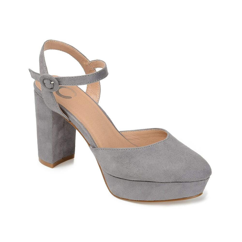 Journee Collection Wide Width Roslynn Platform Pump | Women's | Grey Cover