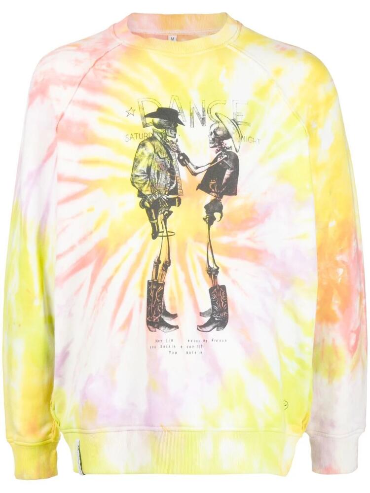 Stain Shade x Hiroshi Fujiwara tie-dye print sweatshirt - Pink Cover