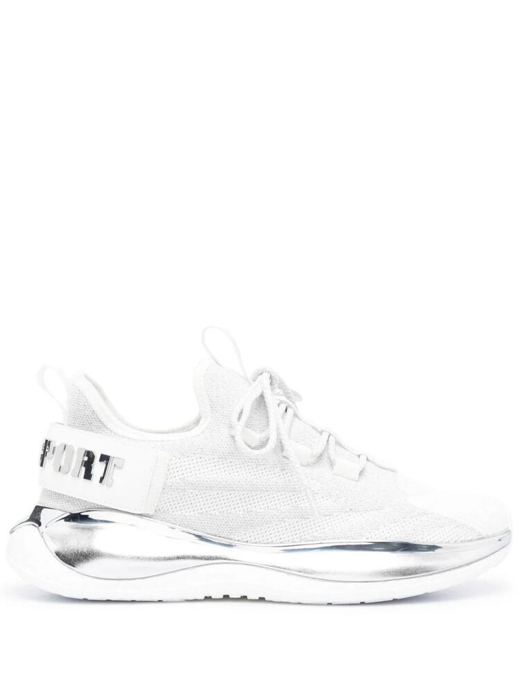 Plein Sport metallic-logo sneakers - White Cover