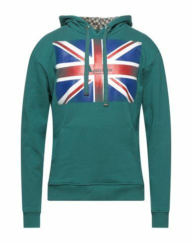 Aquascutum Man Sweatshirt Emerald green Cotton Cover