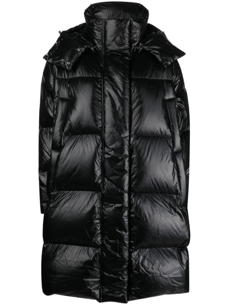 adidas stripe-detail puffer coat - Black Cover