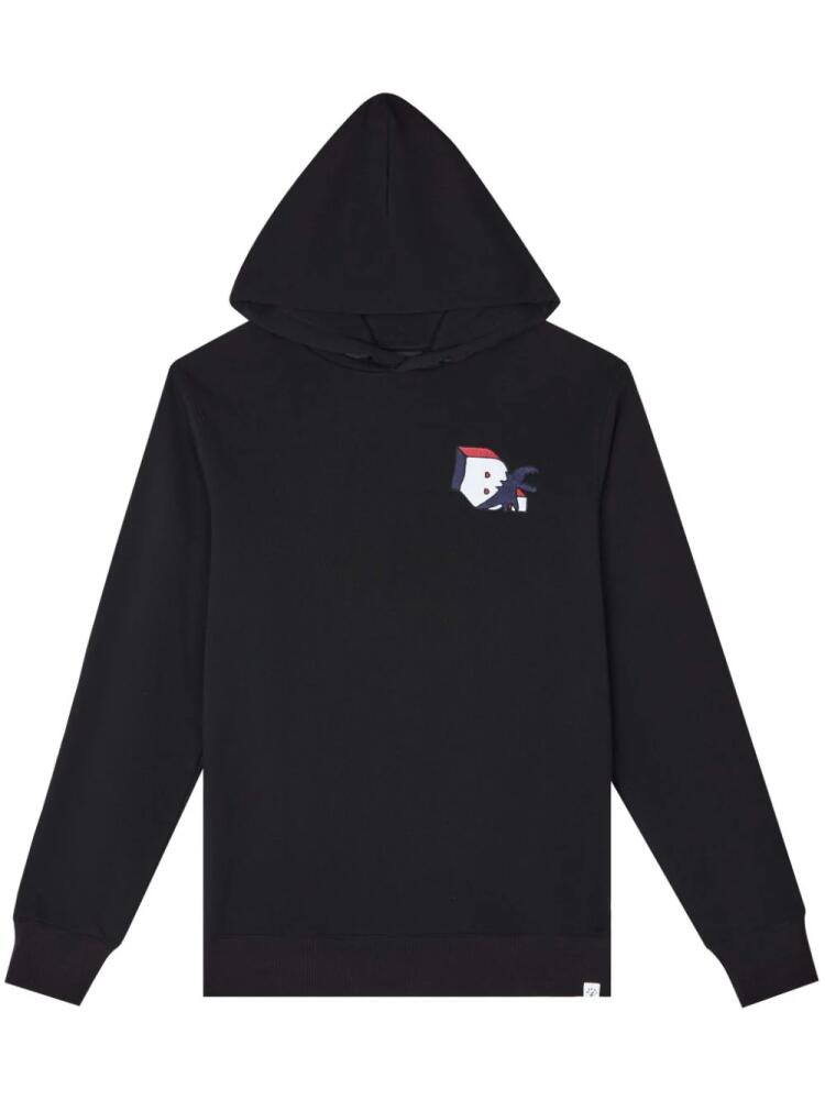 SPORT b. by agnès b. logo-print cotton hoodie - Black Cover