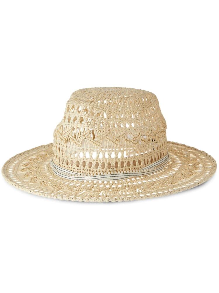 Maison Michel Kyra straw fedora hat - Neutrals Cover