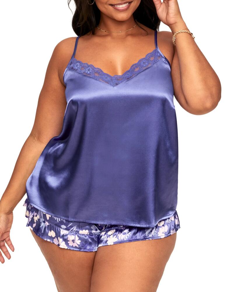 Adore Me Luana Pajama Camisole & Short Set in Floral Purple Cover