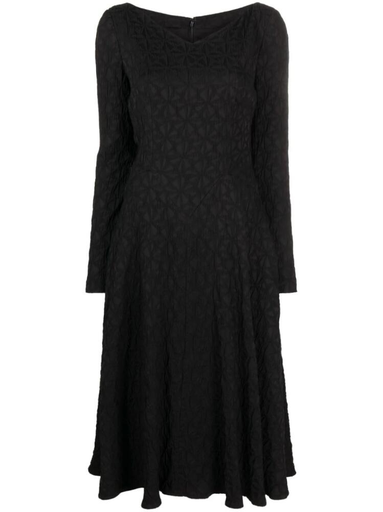 Talbot Runhof Gozo2 jacquard-patterned midi dress - Black Cover