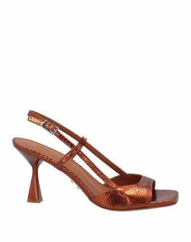 Sergio Levantesi Woman Sandals Bronze Soft Leather Cover