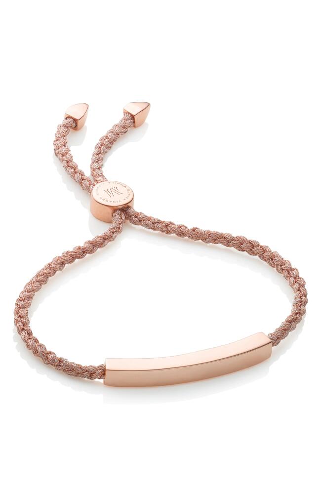 Monica Vinader Linear Friendship Bracelet in Rose Gold Metallica Cover