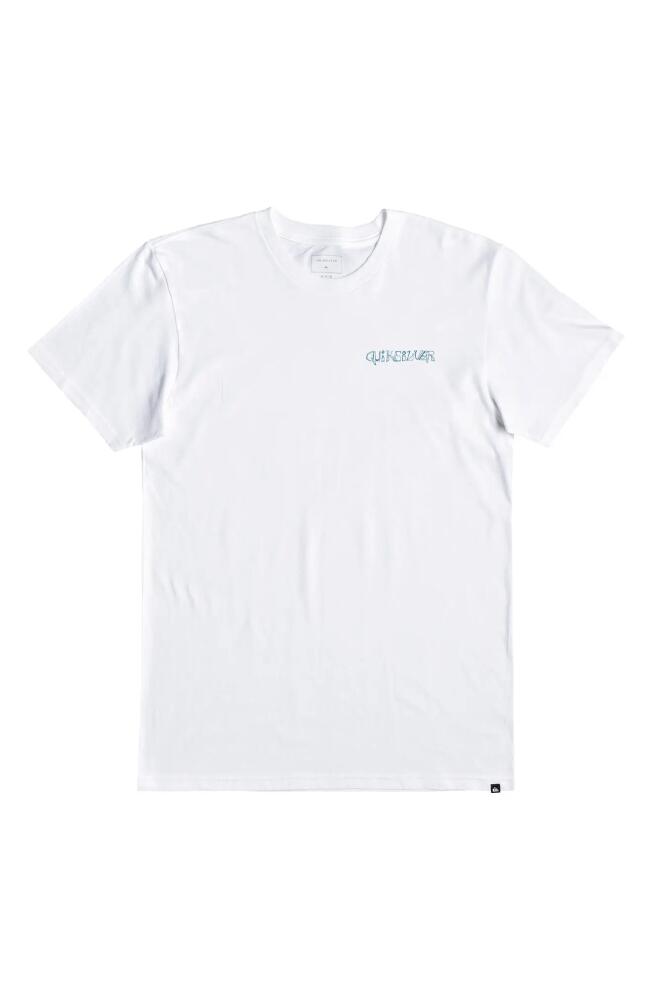 Quiksilver Slow Flow Cotton Graphic T-Shirt in White Cover