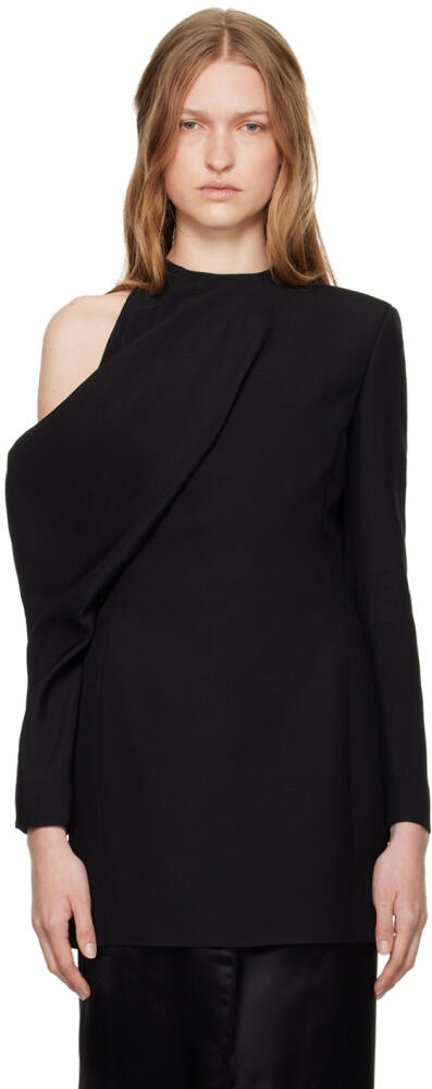 KHAITE Black Tristan Blouse Cover