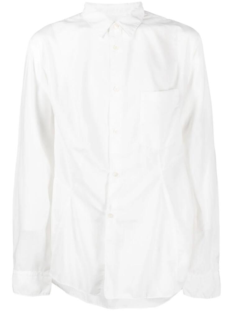 Comme des Garçons Homme Plus draped long-sleeve shirt - White Cover