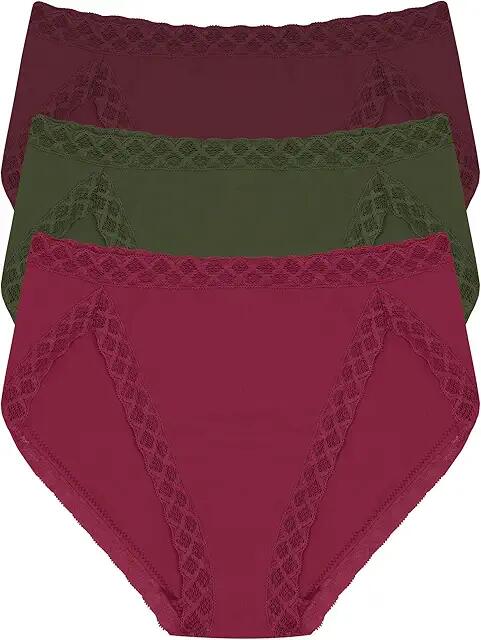 Natori Bliss French Cut 3-Pack (Vino/Pesto/Crushed Velvet) Women's Underwear Cover