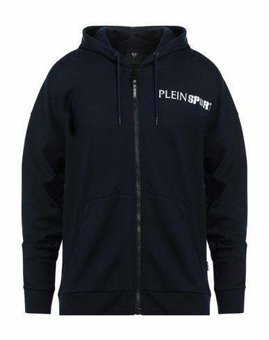 Plein Sport Man Sweatshirt Midnight blue Cotton, Polyester Cover