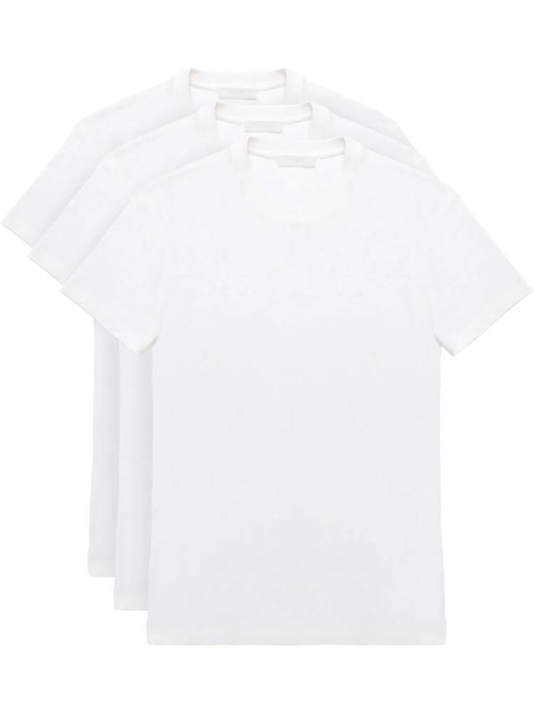 Prada triangle-logo T-shirt (pack of three) - White Cover