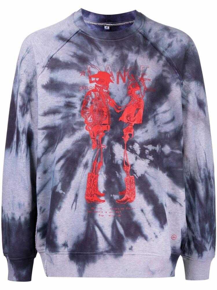 Stain Shade x Hiroshi Fujiwara tie-dye print sweatshirt - Blue Cover